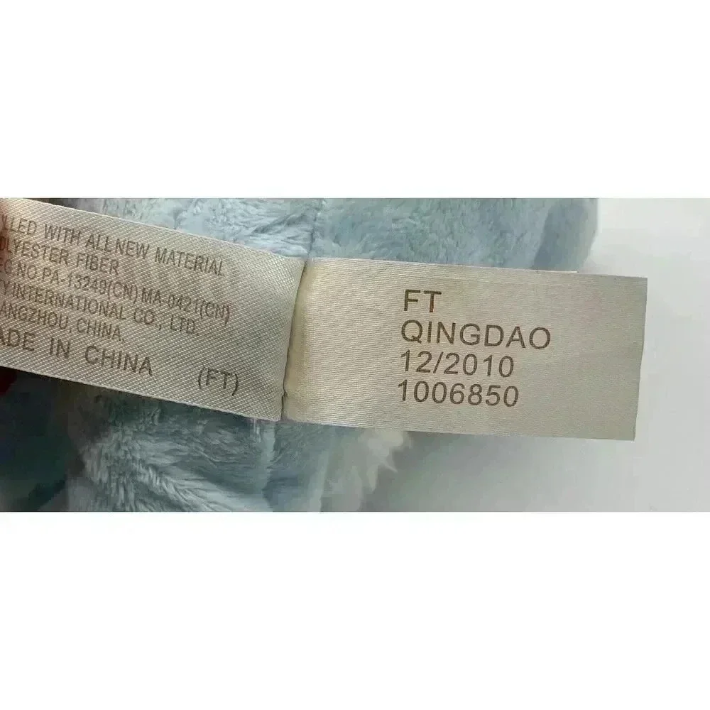 DanDee Collectors Choice Blue Rabbit Plush 2010 Small 7” Plush Stuffed Bunny Toy